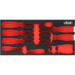 Vigor V5070-L, Ensemble de diviseurs, Noir, Rouge, mousse, 393 mm, 188 mm, 35 mm