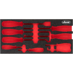 Vigor V5070-L Accessoire de boîte de rangement Noir, Rouge Ensemble de diviseurs