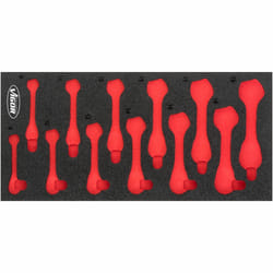 Vigor V5075-L Accessoire de boîte de rangement Noir, Rouge Ensemble de diviseurs