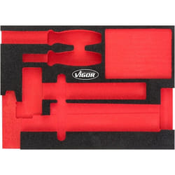 Vigor V5085-L Accessoire de boîte de rangement Noir, Rouge Ensemble de diviseurs