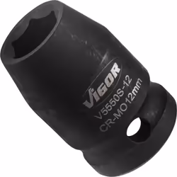 Vigor V5550S-12, Prise, 1/2", Métrique, 1 tête(s), 12 mm, Mat