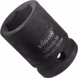 Vigor V5550S-19, Prise, 1/2", Métrique, 1 tête(s), 19 mm, Mat