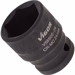 Vigor V5550S-24, Prise, 1/2", Métrique, 1 tête(s), 24 mm, Mat