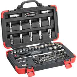 Vigor - Jeu de clés à douille ∙ V2305N ∙ Carré creux 3/8 pouce (10 mm) ∙ Profil à 6 pans extérieurs, Profil torx® intérieur, Profil à 6 pans