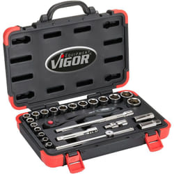 Jeu de clés à douilles ∙ V2460N ∙ Carré creux 1/2 pouce (12,5 mm) ∙ Profil à 6 pans extérieurs ∙ 25 pièces ∙ 10 – 32 ∙ Nombre d'outils : 25