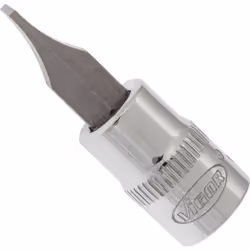 Vigor V2429N, Douille à choc, Argent, 1 tête(s), 1/4", Métrique/empirique, 6.3 mm