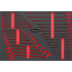 Garniture en mousse souple ∙ vide ∙ V6643-L ∙ l x l x h : 563 mm x 393 mm x 35 mm