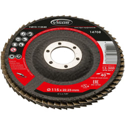 Vigor - Jeu de meules éventails ∙ 115 mm ∙ K-80 ∙ V6810-115K80 ∙ 10 pièces ∙ Nombre d'outils : 10