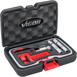 Vigor - Jeu pour purge d'air de freins ∙ V7471 ∙ 11 pièces ∙ 10 ∙ 11 ∙ 10 ∙ 11 mm ∙ Nombre d'outils : 11