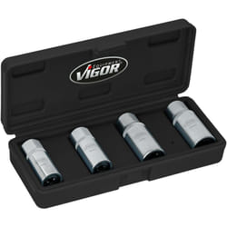 Jeu de douilles d'extraction de goujons filetés ∙ V6412/4 ∙ Carré creux 1/2 pouce (12,5 mm) ∙ 4 pièces ∙ Nombre d'outils : 4