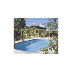 Kit Piscine Acier Enterrable - Ovale - 7X3.5X1.5 - Filtration 8M3/H - Echelle