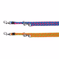 TRIXIE 14351, Chien, Laisse standard, Noir, Argent, Ruban, Nylon, 2 m