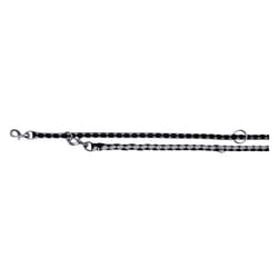 TRIXIE 14361 laisse pour chiens et chats 2 m Argent, Noir Nylon Chien Laisse standard