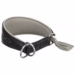 TRIXIE Collier Active Comfort pour lévrier avec stop traction, Chien, Collier standard, Noir, Gris, Cuir, Monochromatique, Sm ...
