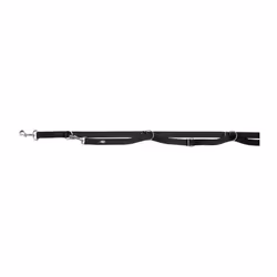 Laisse réglable Trixie Premium - Extra longue - l-xl: 3m - 25mm - Noir