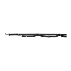Laisse réglable Trixie Premium - Extra longue - l-xl: 3m - 25mm - Noir