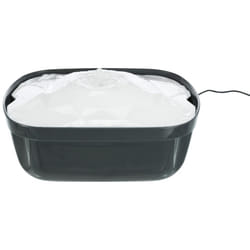 TRIXIE 24442 gamelle et abreuvoir pour chiens et chats Mélamine, Silicone Gris, Blanc Chien Fontaine à eau automatique pour animaux de compagnie