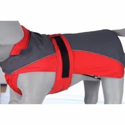 TRIXIE 30270 manteau d’extérieur pour chiens et chats Gris, Rouge Polyester Chien Imperméable