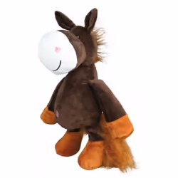 TRIXIE Dog Toy Horse, Chien, Jouet en peluche, Marron, Orange, Peluche, 320 mm