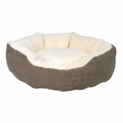 TRIXIE Yuma, Lit traversin pour animaux de compagnie, Intérieure, Chien, Marron, Blanc, Rond, Monochromatique
