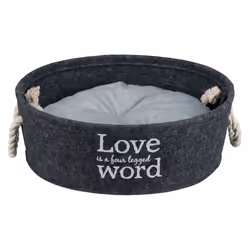 TRIXIE Lian, Panier lit pour animaux de compagnie, Intérieure, Chien, Gris, Rond, Monochromatique