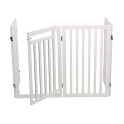 Trixie - Barriere avec porte - 60 / 160 x 81 cm - Blanc - Pour chien