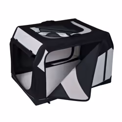 TRIXIE 39722, Sac en toile pour animaux de compagnie, Caisse de transport voiture, Chien, Charge avant, Noir, Gris, Monochrom ...