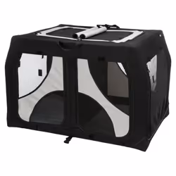 TRIXIE 39725, Sac en toile pour animaux de compagnie, Caisse de transport voiture, Chien, Ouverture supérieure, frontale et l ...