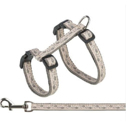 Harnais avec laisse - TRIXIE - 27–45 cm / 13 mm - 1,20 m - Gris / Rose