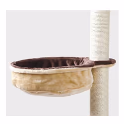 TRIXIE 4047974439104, Intérieure, Chat, Beige, Marron, Rond, Monochromatique, Polyester