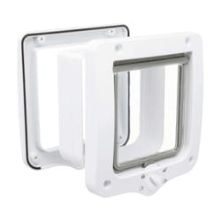 Chatiere - 4 positions - Avec tunnel - 20 x 22 cm - Blanc