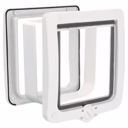 Chatiere - 4 positions - Avec tunnel - XL : 24 x 28 cm - Blanc