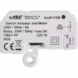 Homematic IP 142721A0, Actionneur de commutation, 130 m, IP20, Blanc, Homematic Central CCU2, CE