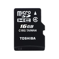 Toshiba THN-M102K0160M2 mémoire flash 16 Go MicroSDHC Classe 4