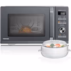 Micro-ondes combiné pose libre TOSHIBA MW3-AC26SFI(MG)-900W Grill 1000 W – Friteuse – Air Fry Combo 7-en-1 – 26L – Gris moran ...