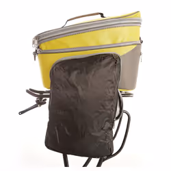 racktime Talis Plus Arrière Sacoche pour bicyclette 8 L Polyester Gris, Jaune