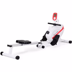 Rameur Pliable - SportPlus -SP-MR-008 Système de freinage magnétique 8 niveaux de résistance Silencieux blanc