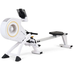 Rameur Turbine à Air SportPlus - SP-MR-010-W-iE - Musculation - Ordinateur de Contrôle - Récepteur de Pouls