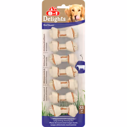 8in1 Beef Bones XS, Friandises, Chien, Adulte, Bœuf, 84 g, Sans gluten
