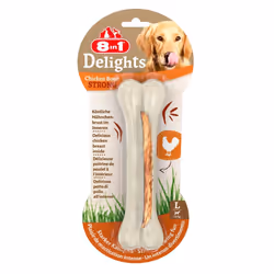 8in1 Chicken Bone Strong, Friandises, Chien, Adulte, Poulet, 130 g, Sans gluten