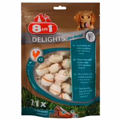 8in1 Delights Pro Dental, Friandise, Chien, Poulet, 252 g