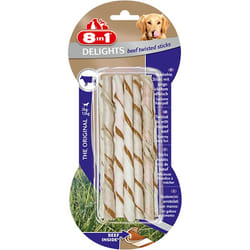 8in1 Delights Beef Twisted Sticks Chien Friandise Bœuf