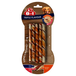 8in1 Triple Flavour Chien Friandise Bœuf, Poulet, Jambon 70 g