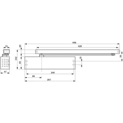 Dorma - Ferme-porte ts 91 pack métal en 4 noir 4500000050119