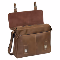 PEDEA 66066304 17.3" Sac Messenger Marron