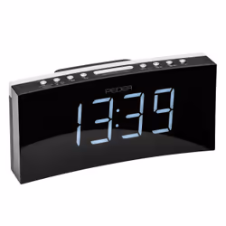 PEDEA 55005200, Horloge, FM, 87,5 - 108 MHz, Auto tuning, LED, Noir, Gris