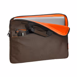 PEDEA Fashion 15.6" Malette Bleu, Marron