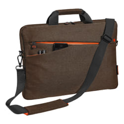 PEDEA Fashion sacoche d'ordinateurs portables 43,9 cm (17.3") Malette Noir, Marron