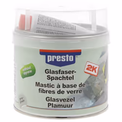 Mastic polyester bicomposant - Presto - 1 kg - Fibre de verre - Adhérence élevée - Résistant aux acides