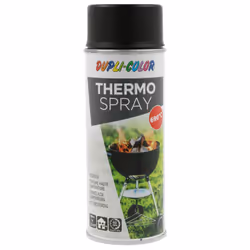 Dupli-Color Thermo Spray, Noir, Plat-mat, Sous-couche, Métal, Métal, Pulvérisateur de peinture